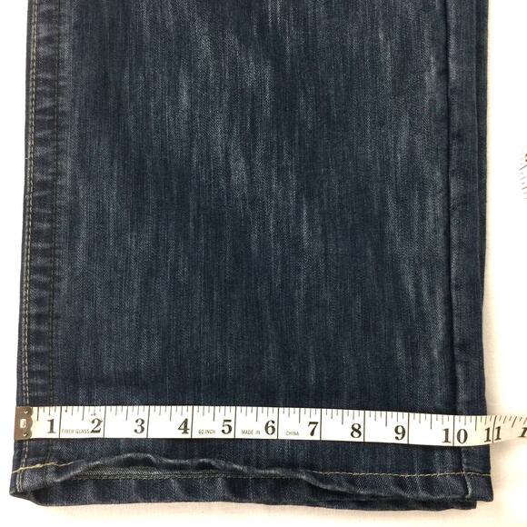 Halifax Men's Dark Wash Flap Pockets Straight Leg Jeans Blue Size 46 - Picture 10 of 10